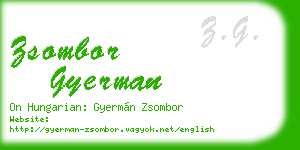 zsombor gyerman business card